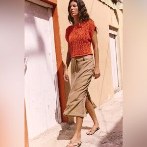 Tan Midi Skirt never worn